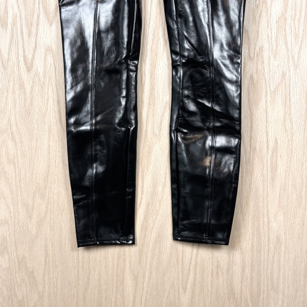 SPANX Faux Patent Leather Leggings Black NEW - Picture 9 of 15